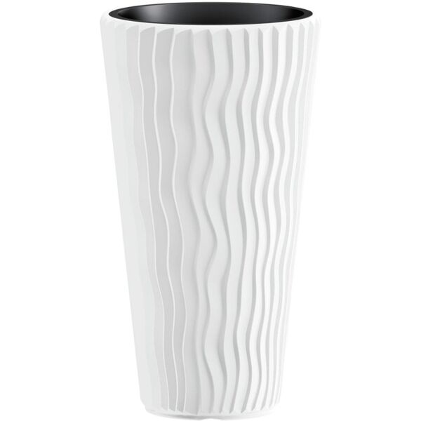 prosperplast vaso per piante e fiori sandy  in polipropilene bianco h 62 cm Ø 35 cm