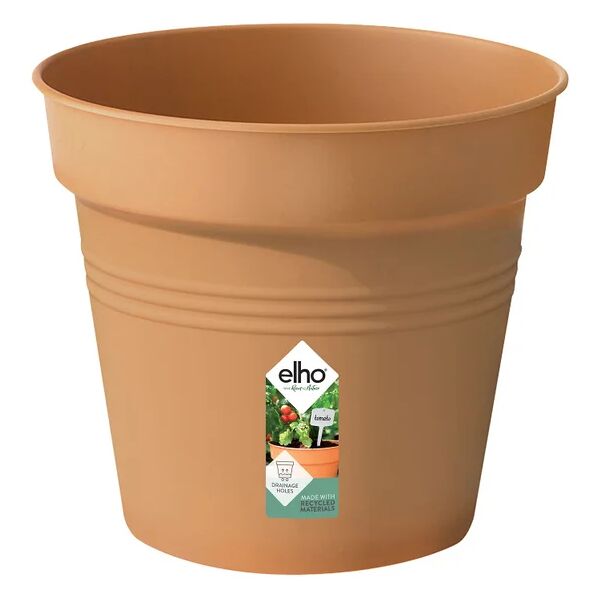 elho vaso per piante e fiori green basics growpot  in polipropilene marrone h 22.1 cm l 24 x p 21.6 cm Ø 24 cm