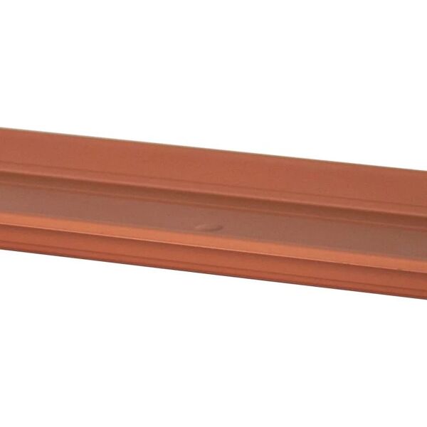 euro3plast sottovaso per vaso da fiori  gardenie in polipropilene di colore terracotta l 17 x h 2.7 x p 50 cm