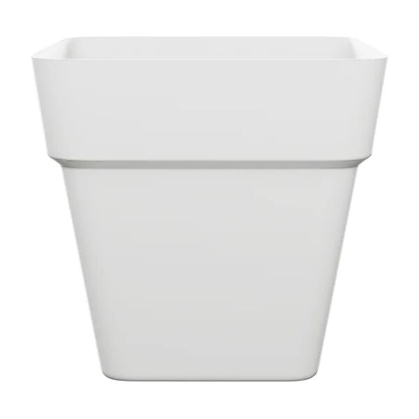 naterial vaso per piante e fiori   in polipropilene bianco h 28 cm l 29.5 x p 27.6 cm