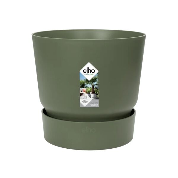 elho vaso greenville con riserva  in polipropilene verde h 18.4 x Ø 19.3 cm