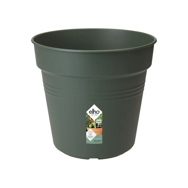 elho vaso per piante e fiori green basics growpot  in polipropilene verde h 13.9 cm l 15 x p 13.6 cm