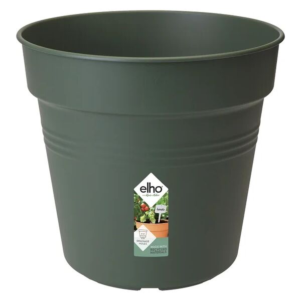 elho vaso per piante e fiori green basics growpot  in polipropilene verde h 19.3 cm l 21 x p 18.8 cm