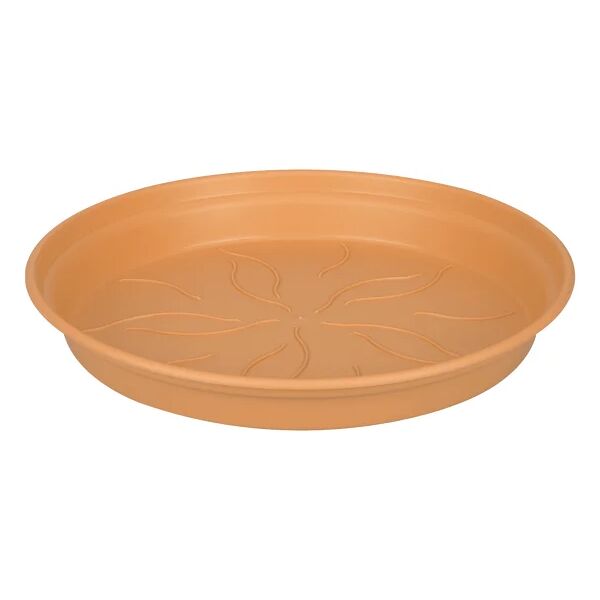 elho sottovaso per vaso da fiori  green basics in polipropilene di colore terracotta Ø 14 x h 1.9 cm