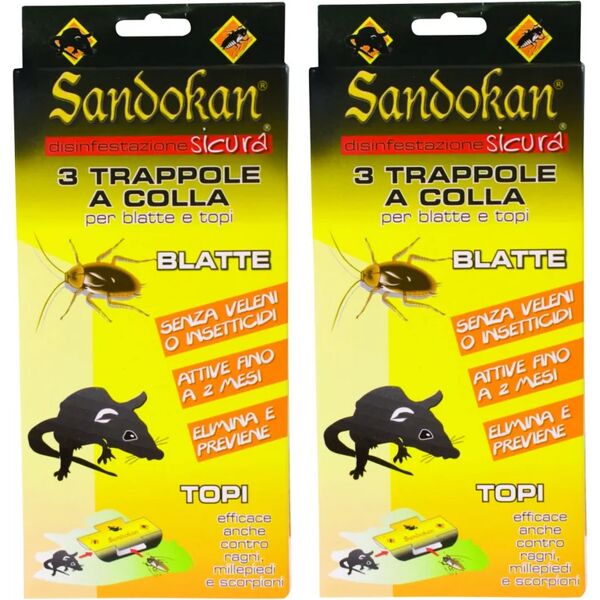 sandokan trappola colla per ratto, scarafaggi, mouse  6 pezzi