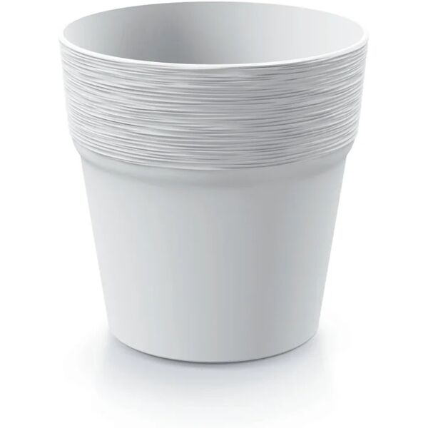 prosperplast vaso per piante e fiori furu  in polipropilene bianco h 17.9 cm Ø 17.5 cm