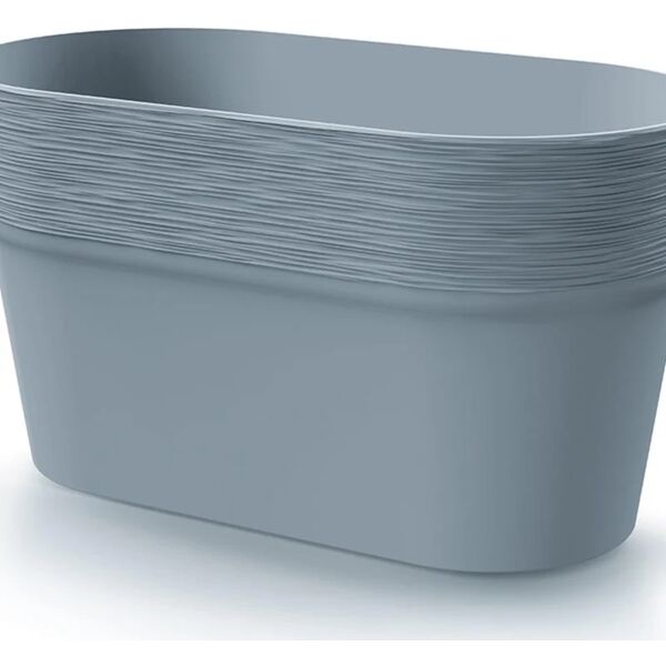 prosperplast vaso per piante e fiori furu  in polipropilene grigio h 14.8 cm l 27.5 x p 14.5 cm