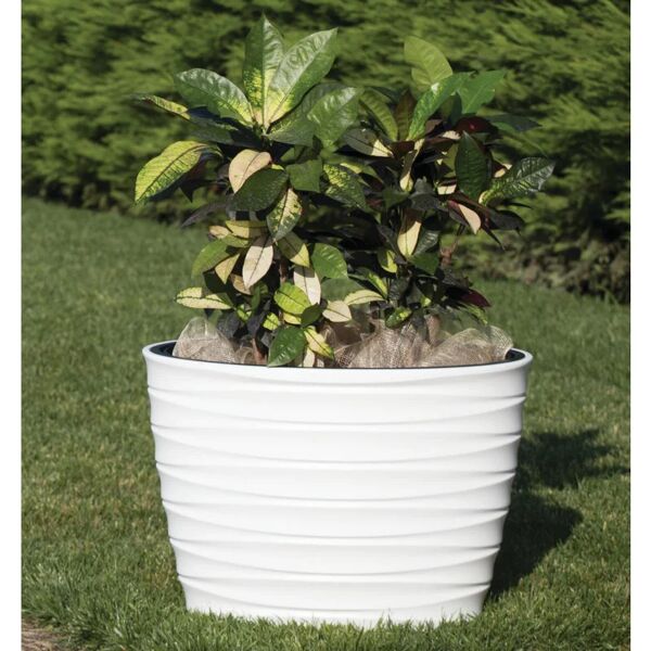 prosperplast vaso per piante e fiori freze  in polietilene bianco h 42 cm l 59 x p 39 cm
