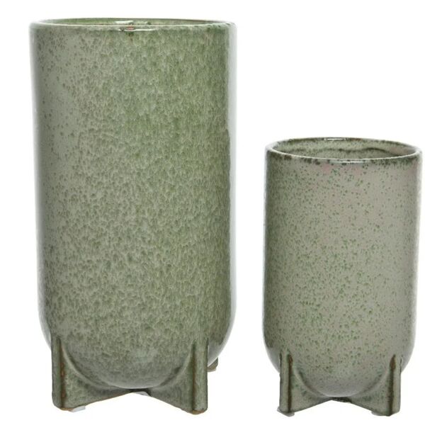 kaemingk vaso per piante e fiori set a 2  in vetro h 21 cm