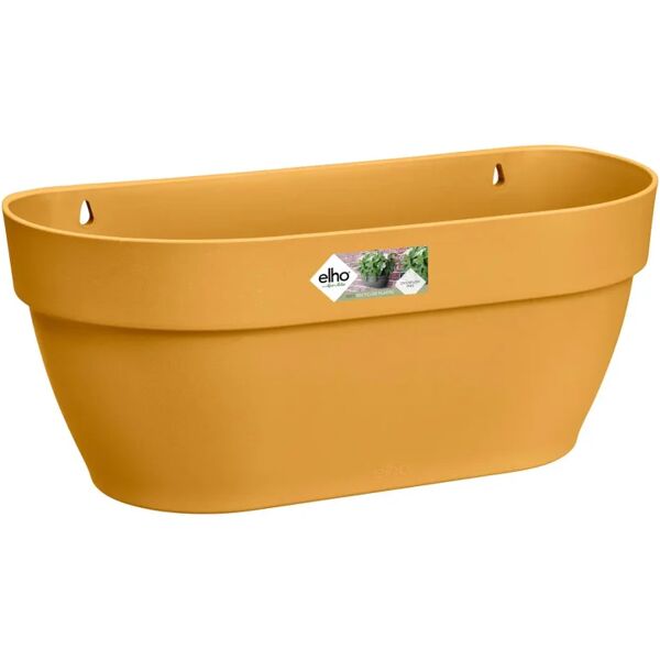 elho fioriera vibia campana wall basket  in polipropilene giallo h 14.8 cm l 35 x p 16.2 cm Ø 16 cm