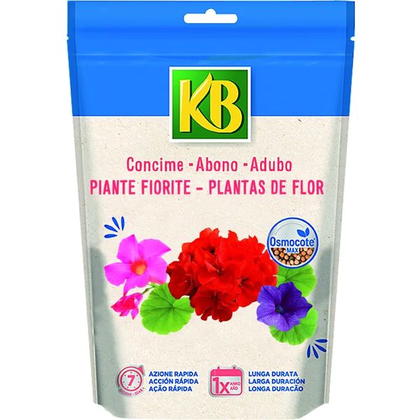 kb concime piante fiorite granulato  osmocote max 750 g di prodotto da distribuire direttamente sul terreno