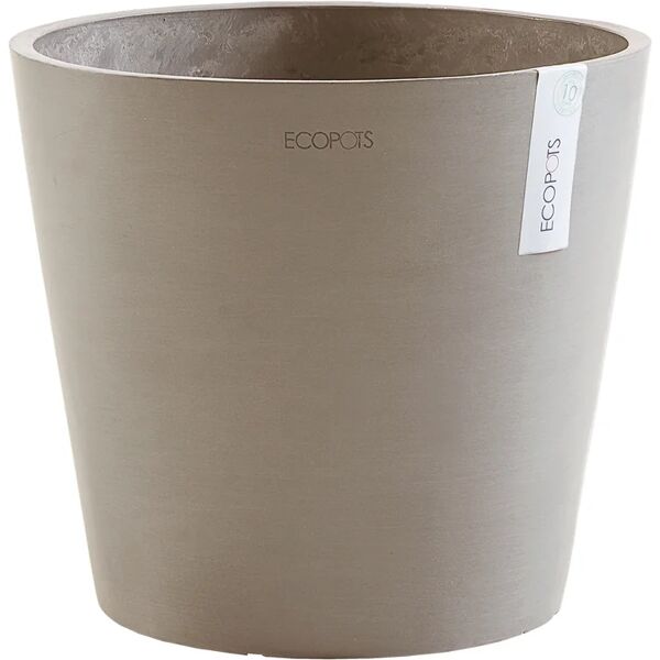 ecopots vaso per piante e fiori amsterdam  in polipropilene tortora h 7 cm Ø 8 cm