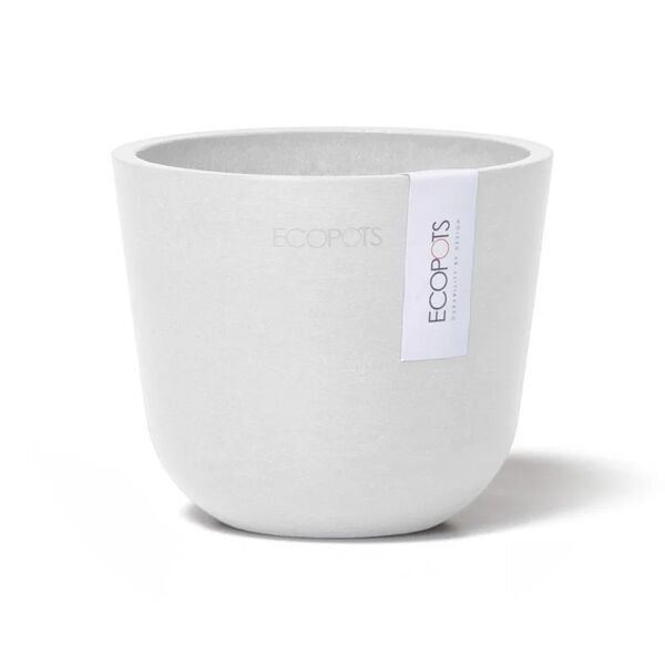 ecopots vaso per piante e fiori oslo  in polipropilene bianco h 9.6 cm Ø 11 cm