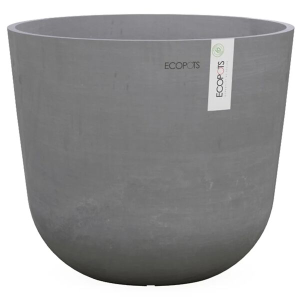 ecopots vaso per piante e fiori oslo  in polipropilene grigio h 14 cm Ø 16 cm