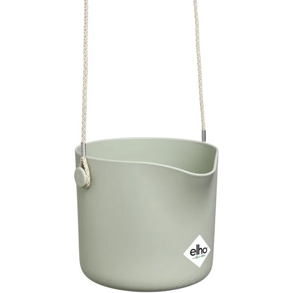 elho vaso per piante e fiori swing  in polipropilene verde h 16.5 cm l 20 x p 16.1 cm