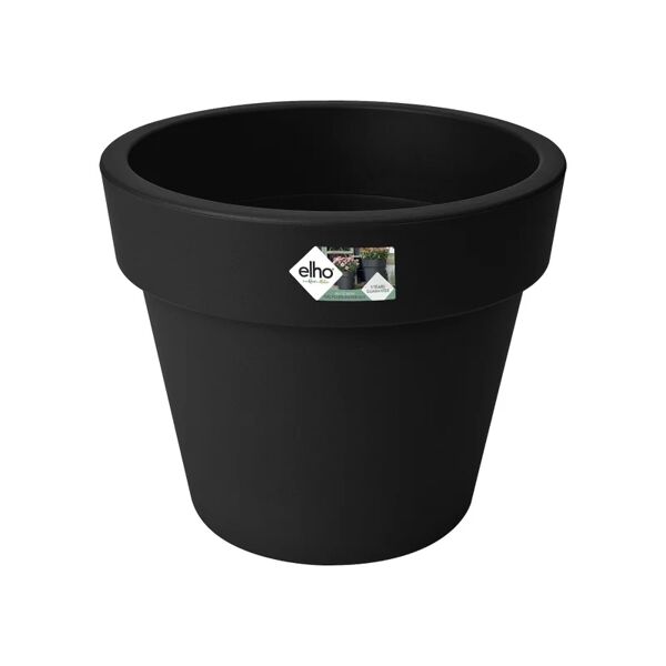 elho vaso per piante e fiori green basics top planter  in polipropilene nero h 19.6 cm