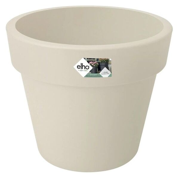 elho vaso per piante e fiori green basics top planter  in polipropilene bianco h 19.6 cm