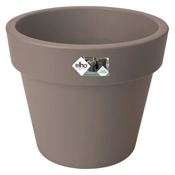 elho vaso per piante e fiori green basics top planter  in polipropilene marrone h 25.2 cm