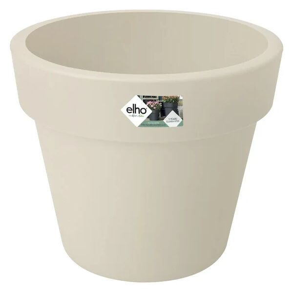 elho vaso per piante e fiori green basics top planter  in polipropilene bianco h 25.2 cm