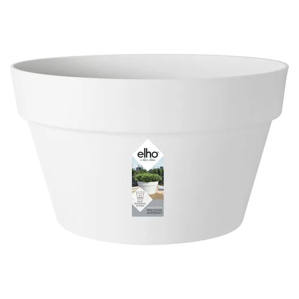 elho vaso per piante e fiori loft urban bowl  in polipropilene bianco h 20.2 cm p 34.5 cm