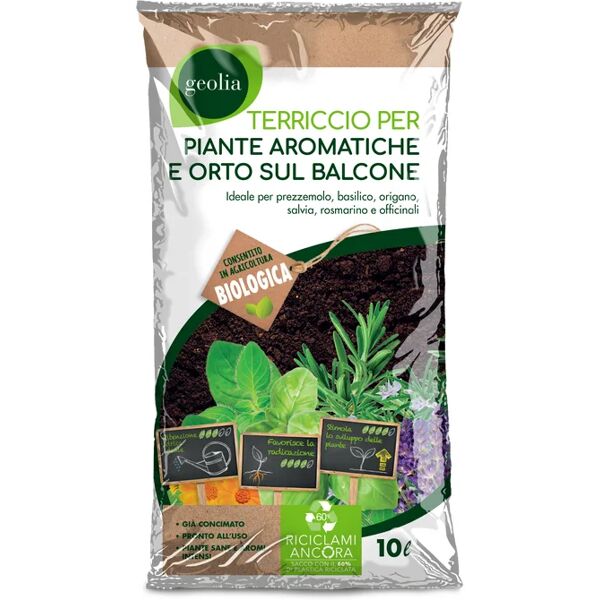 geolia terriccio  per piante aromatiche e da appartamento 10 l