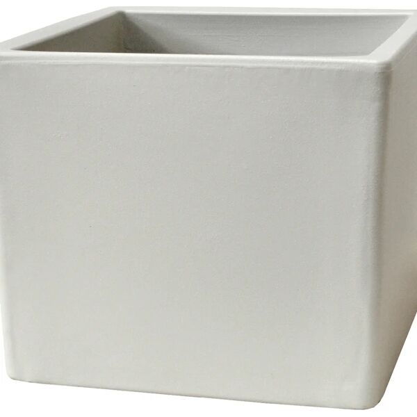 leroy merlin vaso per piante e fiori viareggio in polietilene bianco h 33 cm l 35 x p 35 cm