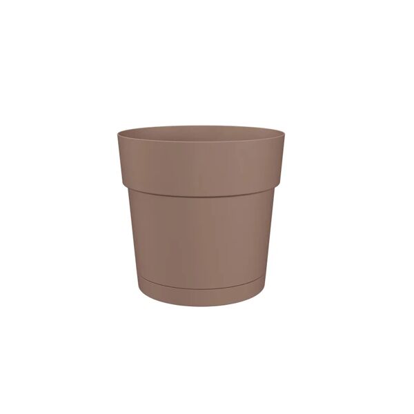 artevasi vaso da fiori con riserva d'acqua cilindro wide capri c/riserva cm 50 tort, 66 lt tortora tondo l 49.5 x h 47.2 cm