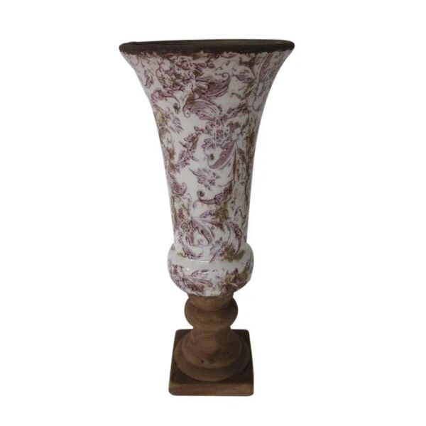 leroy merlin vaso decorativo bianca/disegni in resina rosso h 40 cm