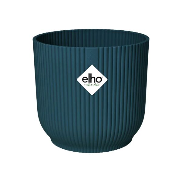 elho coprivaso per piante e fiori vibes fold round  in polipropilene blu h 23 cm l 25 x p 22.5 cm Ø 25 cm