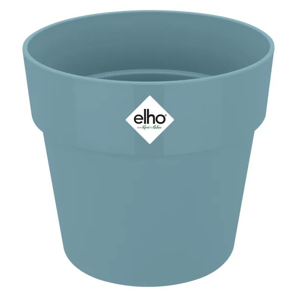 elho vaso per piante e fiori round  in polietilene blu h 14.6 cm l 15.9 x