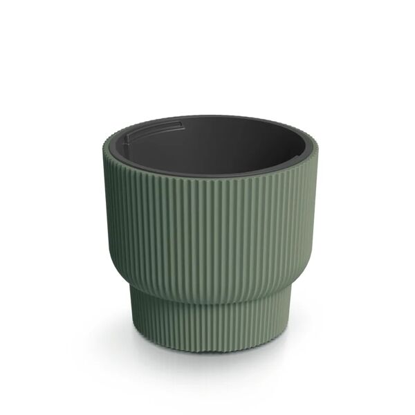 prosperplast vaso per piante e fiori anna30/vm  in polipropilene verde h 27 cm l 30 x p 30 cm Ø 30 cm