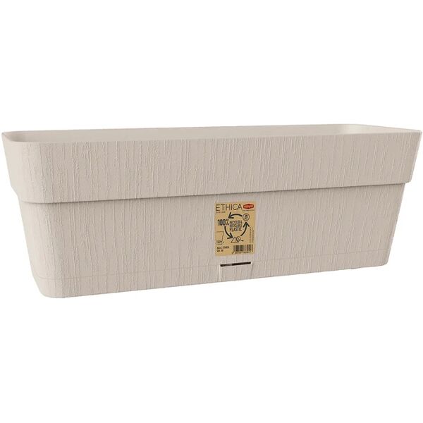 stefanplast cassetta portafiori  in polipropilene beige h 17 x p 18 cm