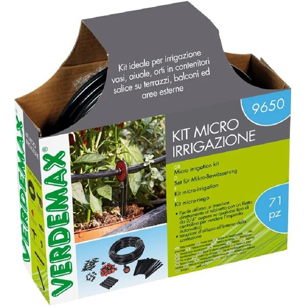 no brand tubo ala gocciolante con raccordi e picchetti kit micro irrigazione verdemax