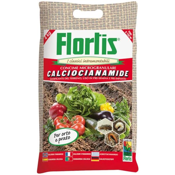 no brand calciocianamide concime sanificante terreno cura insetti giardino 4kg flortis