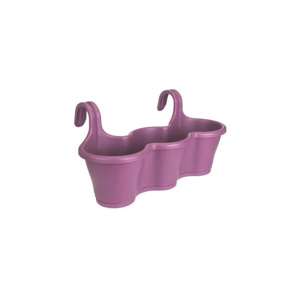 elho fioriera balcone  corsica tripla - viola brillante - esterno e balcone - l 27,1 x p 53,5 x h 25,9 cm