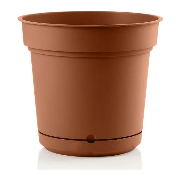 decor space vaso tondo con sottovaso hydral element per fiori e piante / 68 cm / terracotta