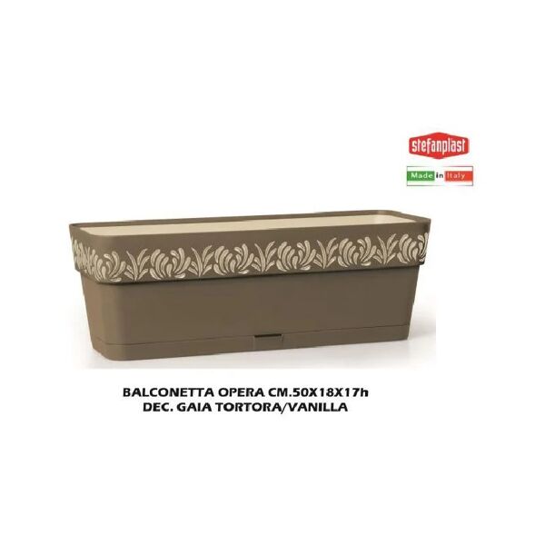 stefanplast sfv88802 balconetta opera cm 50 decorazione gaia tortora/vanilla - sfv88802