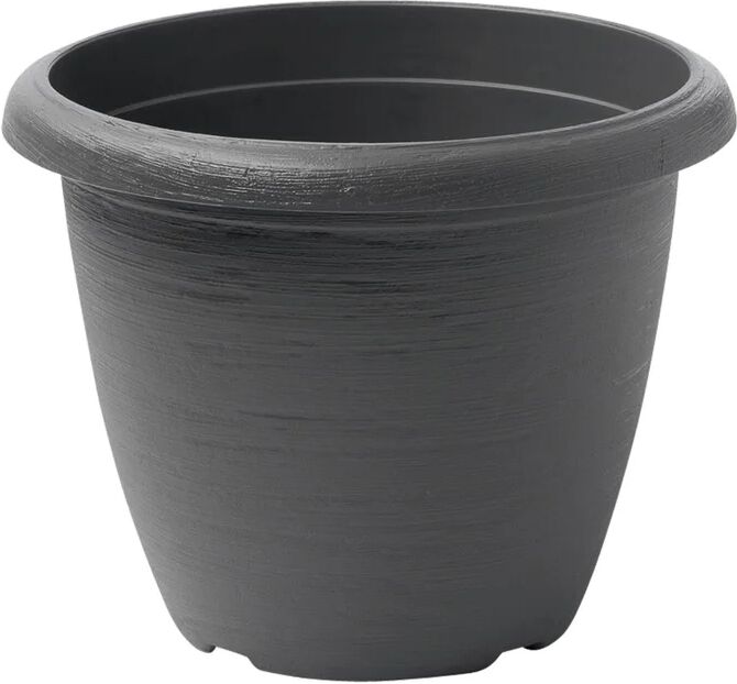 plastecnic vaso per piante e fiori campana terrae  in polipropilene grigio h 23 cm Ø 30 cm