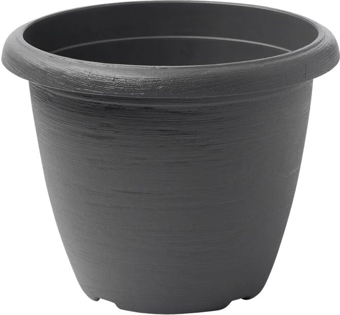 plastecnic vaso per piante e fiori campana terrae  in polipropilene grigio h 30.7 cm Ø 40 cm