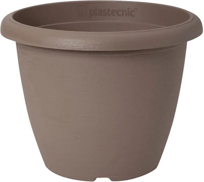 plastecnic vaso per piante e fiori campana terrae  in polipropilene beige h 23 cm Ø 30 cm