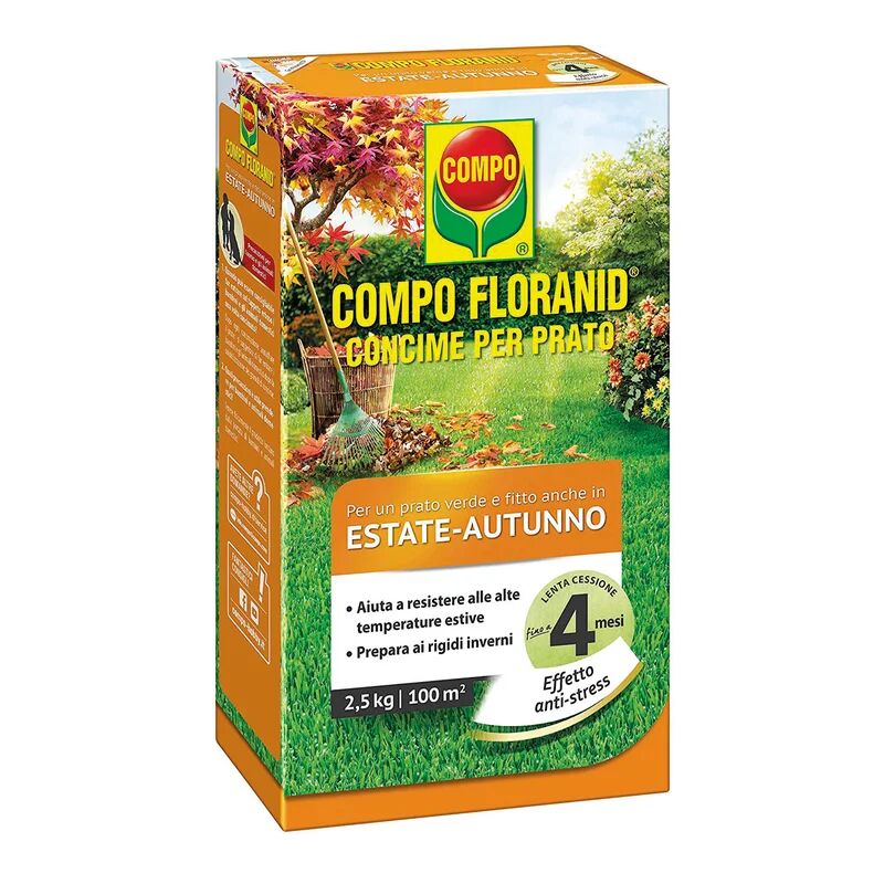 compo concime per il prato granulato  floranid per il periodo estivo-autunnale 2,5 kg