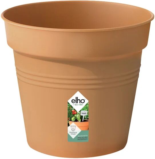 elho vaso per piante e fiori green basics growpot  in polipropilene marrone h 22.1 cm l 24 x p 21.6 cm Ø 24 cm