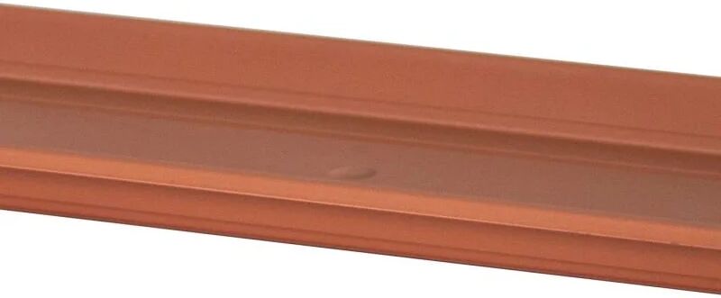 euro3plast sottovaso per vaso da fiori  gardenie in polipropilene di colore terracotta l 17 x h 2.7 x p 40 cm