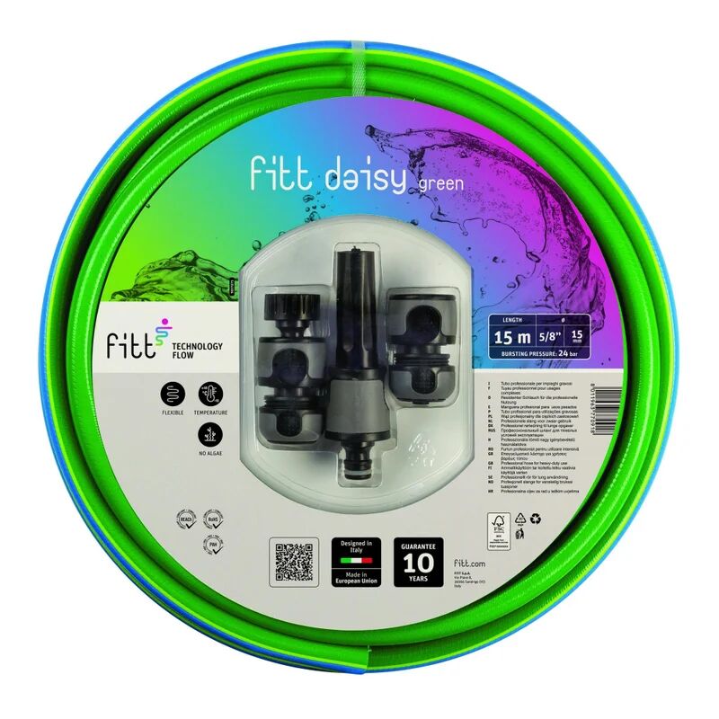 fitt tubo di irrigazione intrecciato  daisy green l 15 m x Ø 15 mm