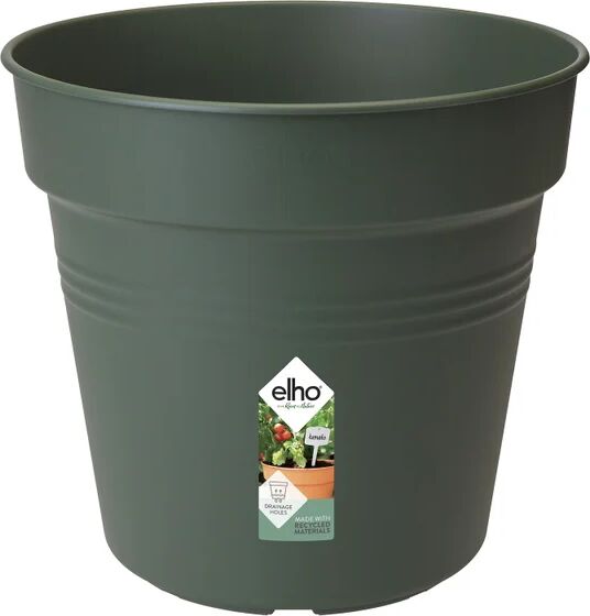 elho vaso per piante e fiori green basics growpot  in polipropilene verde h 12 cm