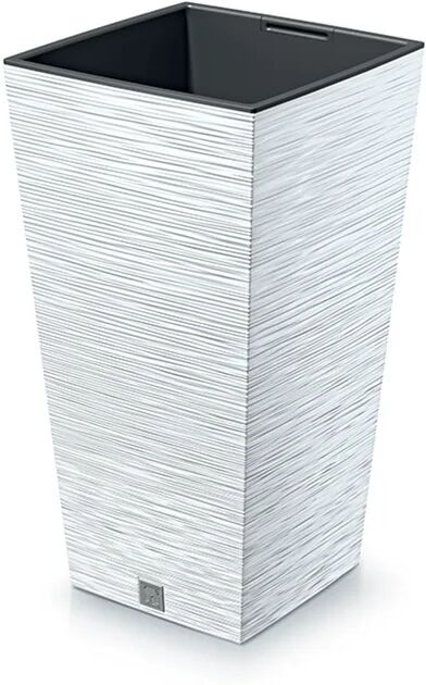 prosperplast vaso per piante e fiori furu  in polipropilene bianco h 66 cm l 34.5 x p 34.5 cm