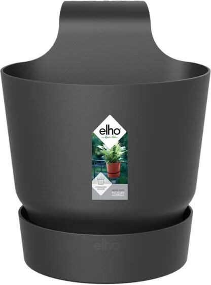 elho vaso con supporto  greenville easy hanger in polipropilene h 23.726 cm,l 19.454 cm