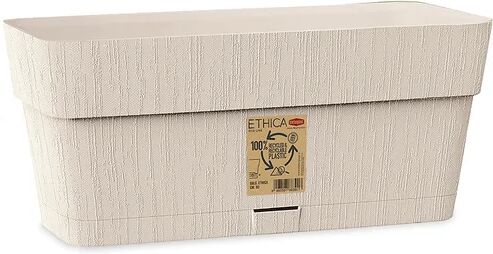 stefanplast cassetta portafiori  in polipropilene beige h 12 x p 13 cm