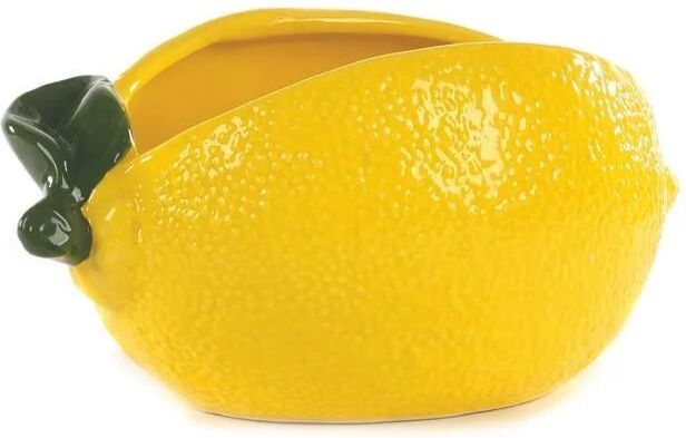 leroy merlin vaso decorativo limone in ceramica giallo / dorato h 10 cm