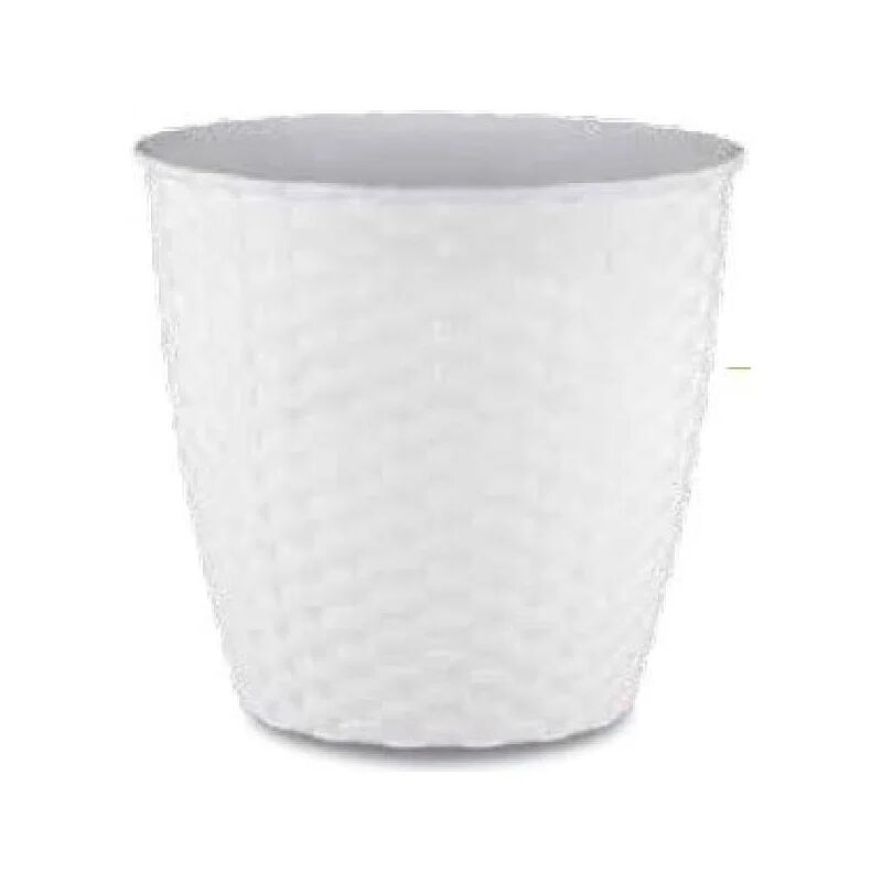 stefanplast 73484 vaso per piante e fiori in plastica per interni / esterni portavaso coprivaso cm 29x26,5h colore tortora - linea natural - 73484